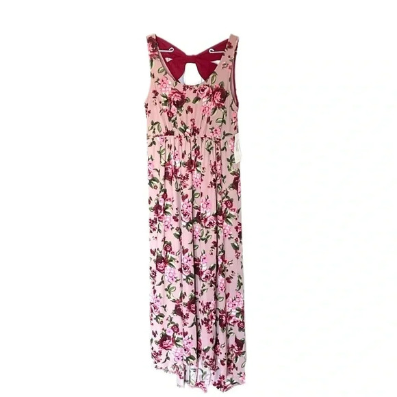 Siren Lily Maternity Sleeveless Maxi Dress Mauve Floral Women’s Medium - Picture 1 of 7